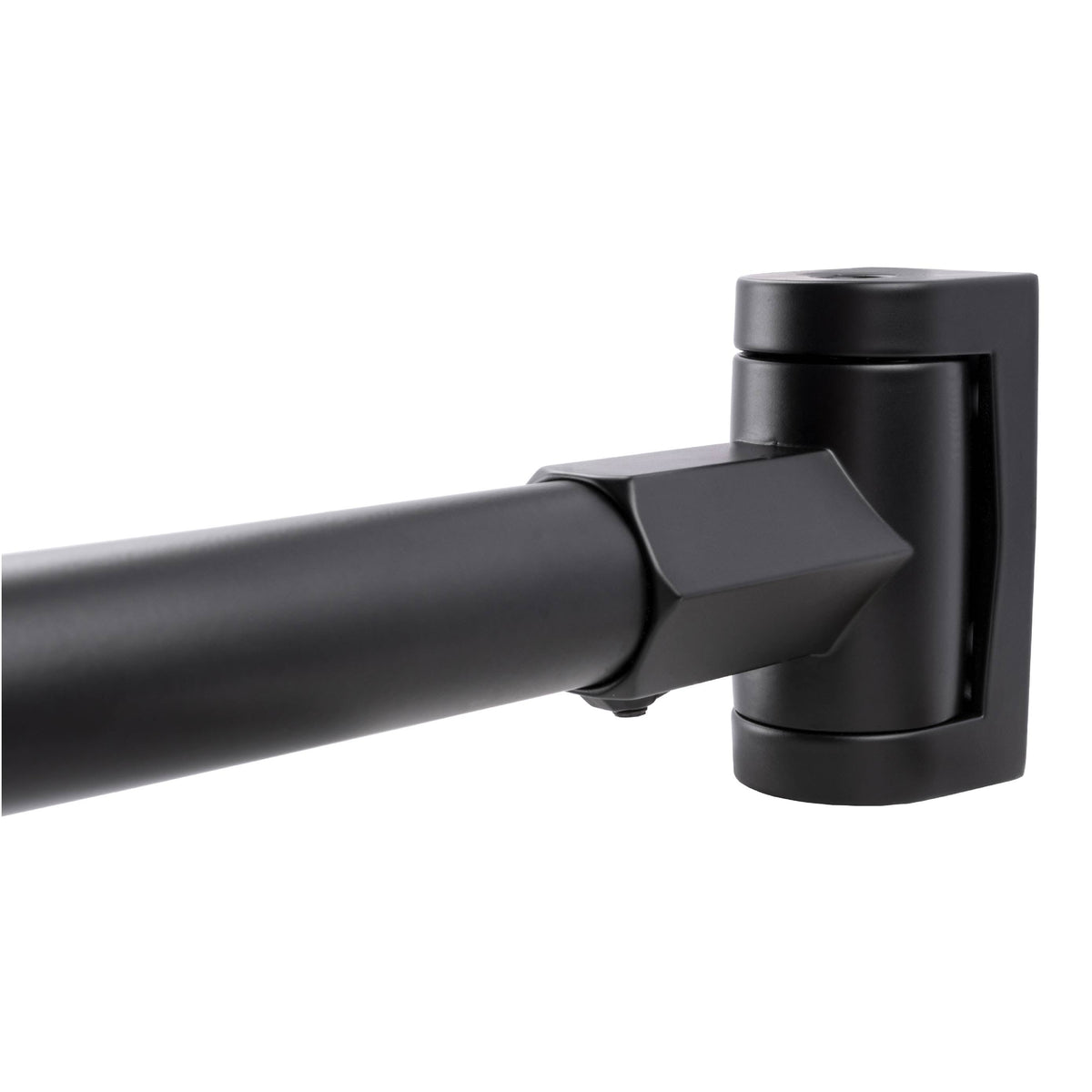 36 in. to 61 in. Curved Shower Rod (Black Finish)