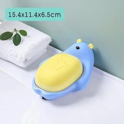 1Pcs Faucet Shape Draining Soap Dish Portable Bathroom Products Double Layer 3Colors Eco-friendly Soap Box Draining Soap Dish Sponge Holder Soap Container with Waterfall Spout for Bathroom Shower Kitchen Sink