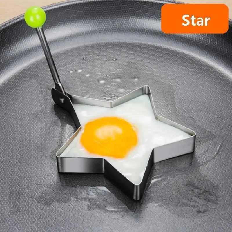 5Pcs Stainless Steel Fried Egg Mold Pancake Mould Omelette Mold Ring Cooking Fried Egg Bento Shaper Kitchen Gadget Frying Egg Cooking Tools Kitchen Accessories Gadget Rings