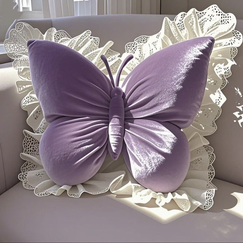 Butterfly Princess Pillow - Office, Living Room, Bedroom (with Bow). Sofa/Car Cushion, New Home Decor