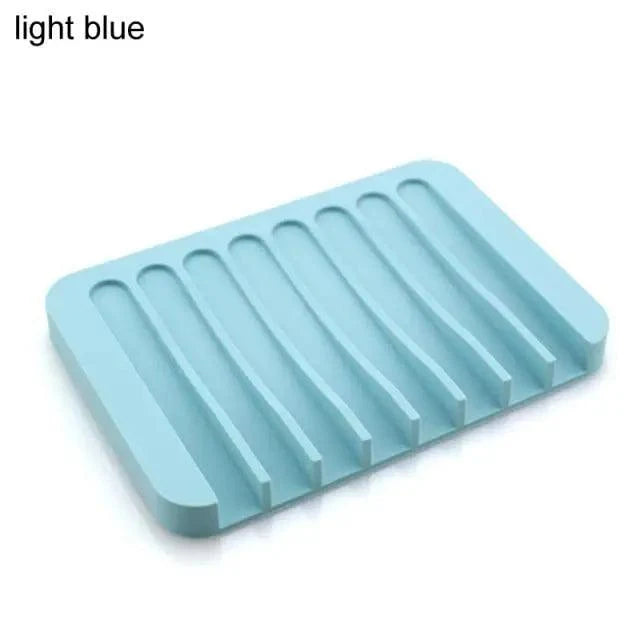 Anti-Skidding Home Improvement Silicone Flexible Bathroom Fixtures Bathroom Hardware Tray Soap Dish for Shower Waterfall Soap Holder Soap Tray Soap Saver Drainer Flexible Silicone For Shower Bathroom Kitchen Counter Top Keep Soap Bars Dry Clean Easy Clean