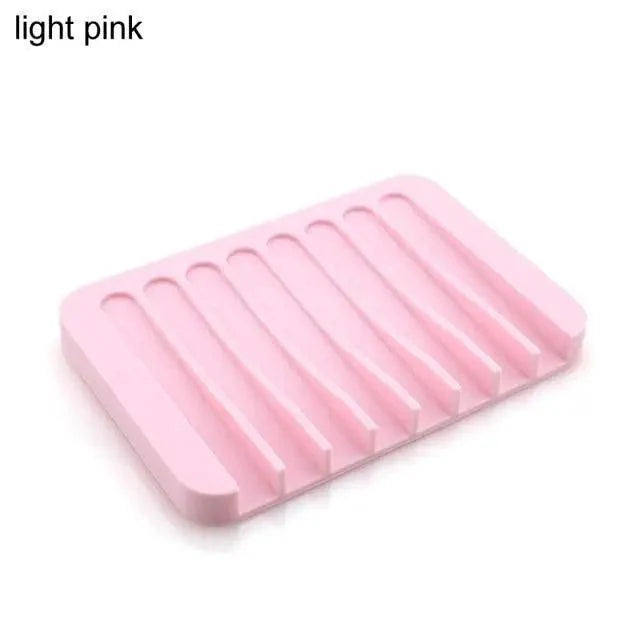Anti-Skidding Home Improvement Silicone Flexible Bathroom Fixtures Bathroom Hardware Tray Soap Dish for Shower Waterfall Soap Holder Soap Tray Soap Saver Drainer Flexible Silicone For Shower Bathroom Kitchen Counter Top Keep Soap Bars Dry Clean Easy Clean