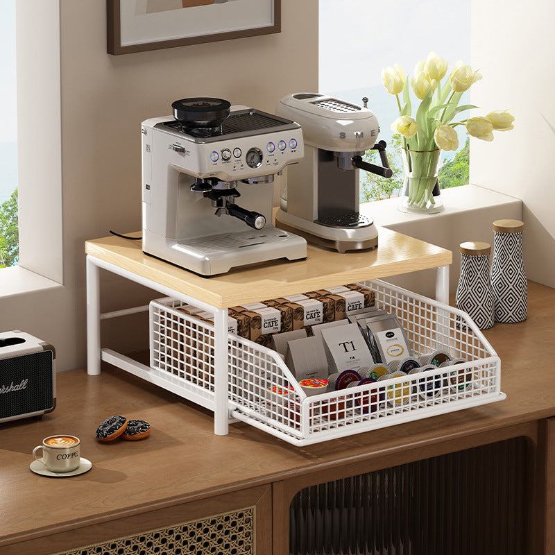 Modern Kitchen Microwave Shelf – Space-Saving Countertop Storage for Appliances, Elegant Design