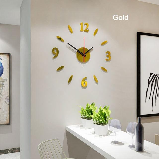 Luminous Clock Home Simplicity Silent Fashion Wall Clock Analog Timekeeper for Home Living Room Bedroom Office Battery-Powered Modern House Decoration Silent Clock Decor with Number Sticker  Living Room Creative Wall Stickers Bedroom Wall Clock