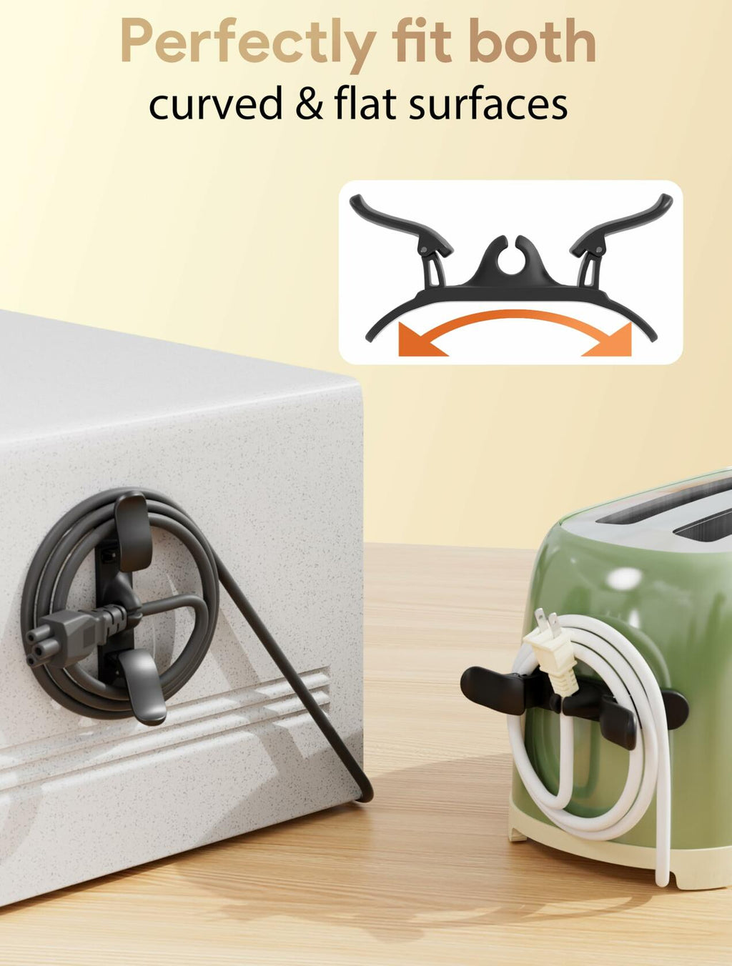 2025 Cord Organizer 6pcs Adjustable Kitchen Appliance Cord Holder Angles