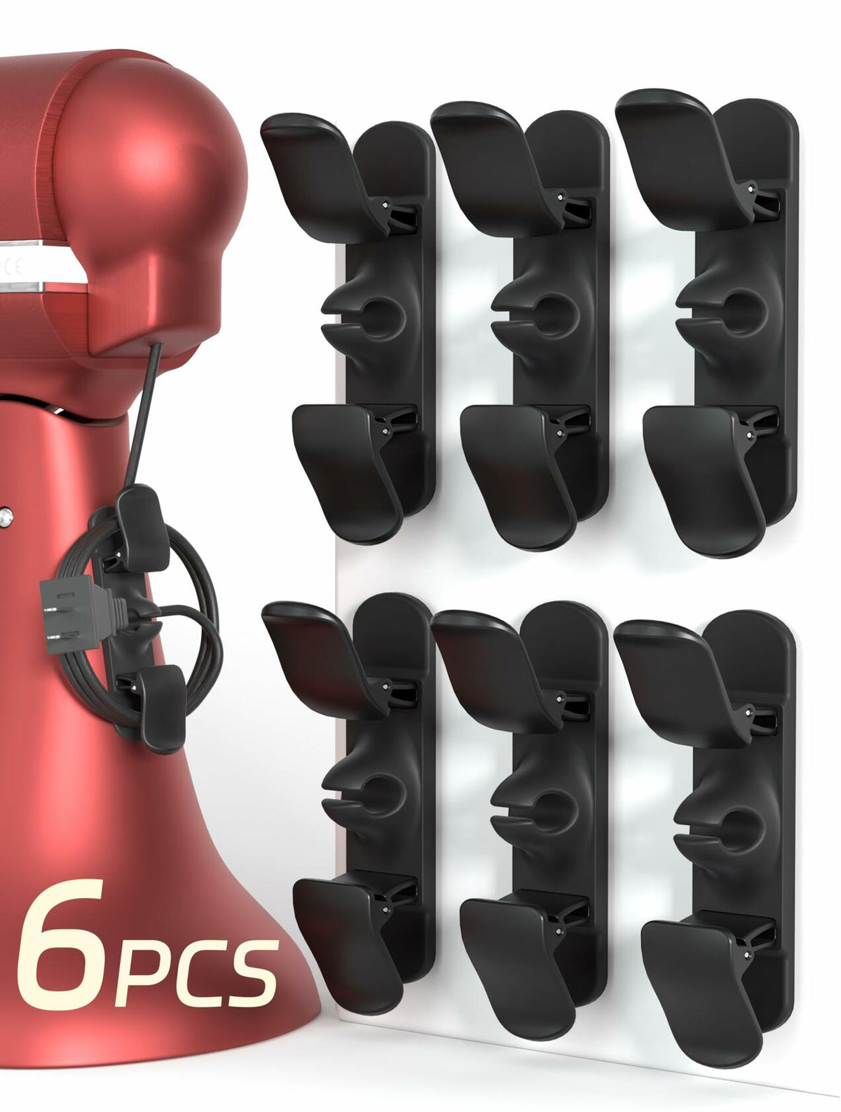 2025 Cord Organizer 6pcs Adjustable Kitchen Appliance Cord Holder Angles