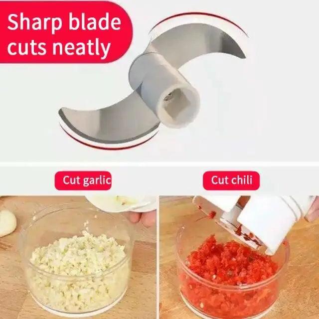 White Mini Multifunctional Kitchen Accessories Vegetable Press Manual Puller Cutting And Stirring Kitchen Gadgets Masher